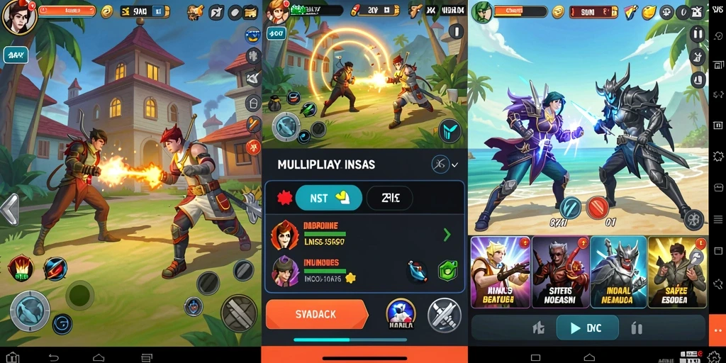 Tangkapan layar ketiga menggambarkan mode multiplayer yang seru dan interaktif.